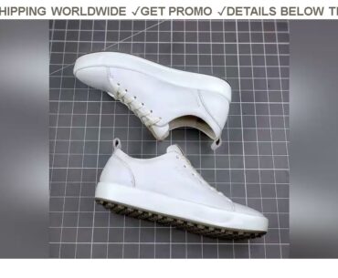 [Promo] $64.9 Genuine Leather Men Golf Shoes Black White Classic Golf Sport Sneakers Brand Outdoor