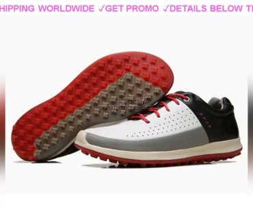 [Cheap] $65.45 Origial Classic Men Golf Sport Shoes Genuine Leather Golf Sneakers Mens Breathable G