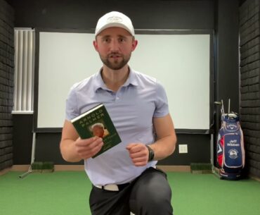 How to golf from home - Virtual golf class - Fix a slice with a book!