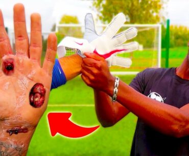 I Superglued Football Gloves To My Hands & Couldn't Get Them Off (24 Hour Challenge)