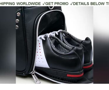 [Sale] $67 1pc Large Capacity Leather Golf Bag Golf Clothing Bag Waterproof Golf Shoes Bags Double