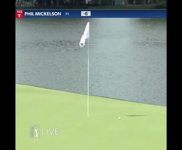 This is what Phil Mickelson did after driving into the penalty area!