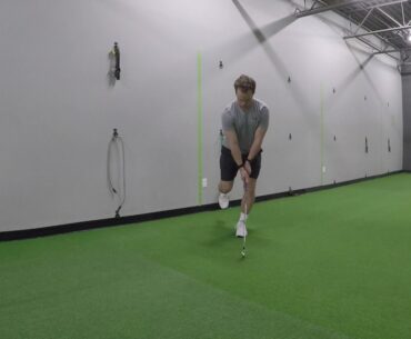 Single leg balance golf stance