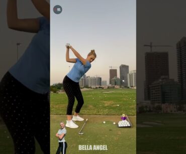 Bella Angel in United Emirates Golf Turnament , Golf Swing , Golf Girl short clip