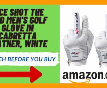 Nice Shot The Bird Men's Golf Glove in Cabretta Leather, White