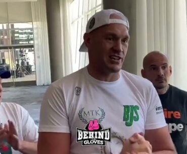 “WE ARE SPARTANS!!” TEAM SAUNDERS & TYSON FURY CHANT BEFORE PRESS CONFERENCE