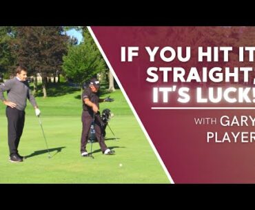 Gary Player Shows Nick Faldo His Shot Shape Trick