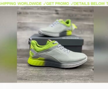 [DIscount] $64.25 New High Quality Genuine Leather Golf Shoes Men Anti Slip Walking Shoes White Out