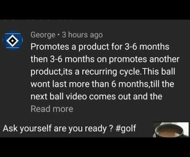 No one actually gives a stuff the golf ball racket #finch