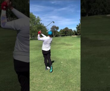Into the wind golf shot!