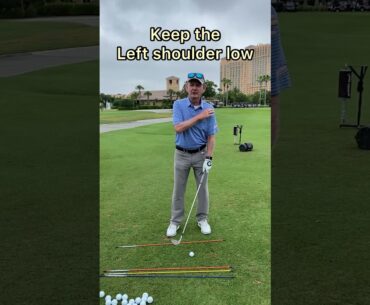 Pitch shots; get steep with the body and shallow with the throw.
