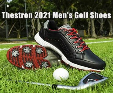 Thestron 2021 Men Golf Shoes Professional Spikes