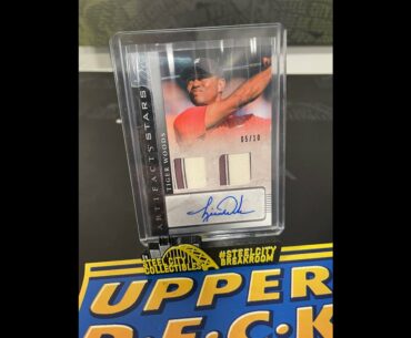 TIGER WOODS MONSTER HIT ! 2021 Upper Deck Artifacts Golf Hobby Box Random 2-Packs Break #3 - Tyler