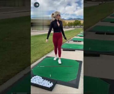 Golf Girl - Paige Spiranac Shoot technique , awesome player