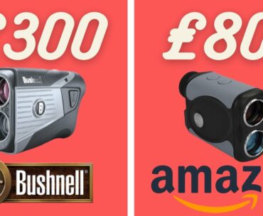 BUSHNELL TOUR V5 vs AMAZON RANGE FINDER || ARE WE WASTING OUR MONEY?!