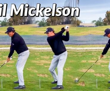 Phil Mickelson Golf Swing 2021 - Slow Motion - Iron, Driver & Chipping