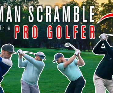 4 Man Scramble with a PRO GOLFER - How Low Can We Go?