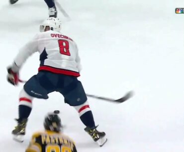 David Pastrnak and Brad Marchand Hit Alex Ovechkin, Ovi Hits Marchand