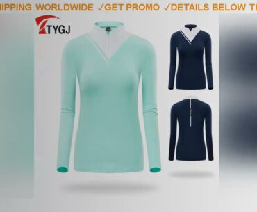 [Deal] $31.7 Summer Golf Shirt Clothing Womens Quick drying Long Sleeve Sun protection Clothes T sh