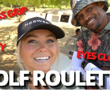 (GOLF) CAN WE PLAY GOLF WITH OUR EYES CLOSED?! GOLF ROULETTE