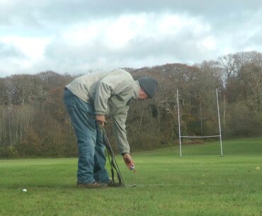 Golf crossbar challenge Amazing first shot hit.