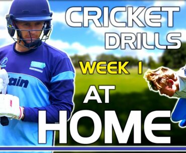 Cricket Drills at HOME - Batting, Bowling and Fielding at HOME - Week 1