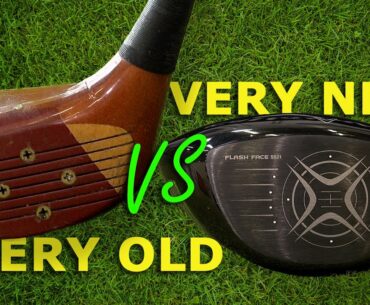 Very Old persimmon wood driver compared to latest Callaway 2021 Epic driver - TrackMan comparison