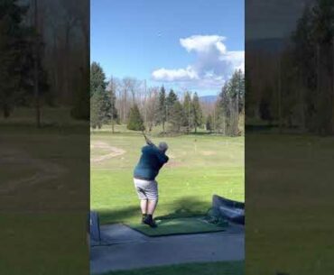 3rd part of day 1 week 1 learning to hit golf  balls!