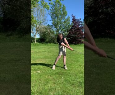 Front on view golf swing 8 handicap