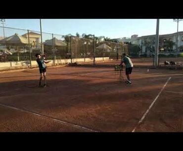 Tennis high performance drills BH open stance , FH closed stance with Adlrhman