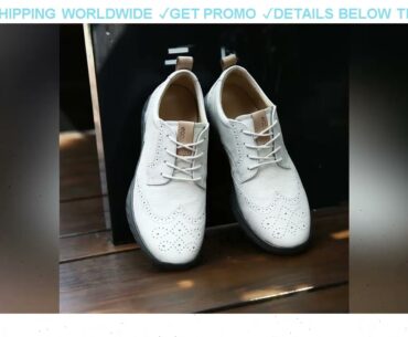 [Sale] $64.9 Brand Golf Shoes for Men Genuine Leather Comfortable Golf Walking Sport Sneakers Black