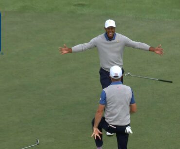 Justin Thomas’s dramatic putt to win Foursomes match at Presidents Cup 2019