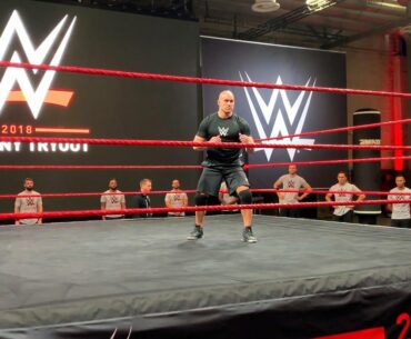 See how WWE hopefuls begin a WWE tryout