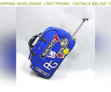 [Sale] $90 VICKY G GOLF CLUBS BAG PEARLY GATES GOLF SUITCASE GOLF CLOTHING BAG BLACK/BLUE PEARLY GA