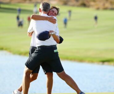 Final hole & celebration from Pepperdine golf's 2021 title