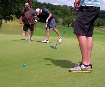4 man scramble golf - got rained out half way