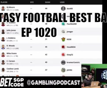 Best Ball Fantasy Football Draft 9.0 - Sports Gambling Podcast (Ep. 1020) - DraftKings Best Ball