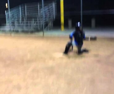 Zach Baseball - Catching at Practice