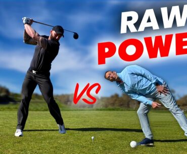 he hits it LONGER than BRYSON DECHAMBEAU ! 400 yds
