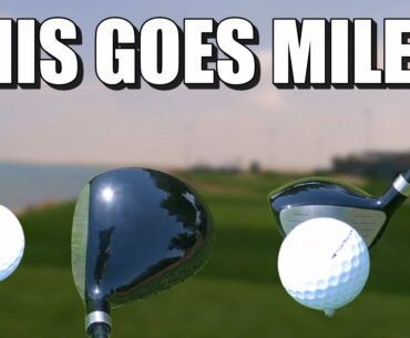 A GOLF BALL SIZED DRIVER HEAD.... IT GOES LONG!