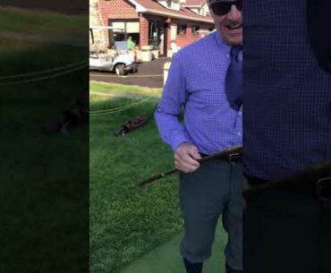 WOW, HICKORY GOLF CLUBS? VINTAGE GOLFER AT SPRING VALLEY COUNTRY CLUB, FUN INTERVIEW