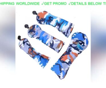 [Deal] $2,552.00 4PCS Waterproof Golf Club Cover Thicken Club Cover Leather Camouflage PU Putter He