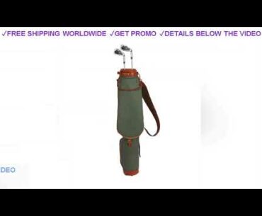 DISCOUNT Tourbon Vintage Golf Club Carrier Canvas & Leather Golf Sunday Bag Waxwear Waterproof Flee