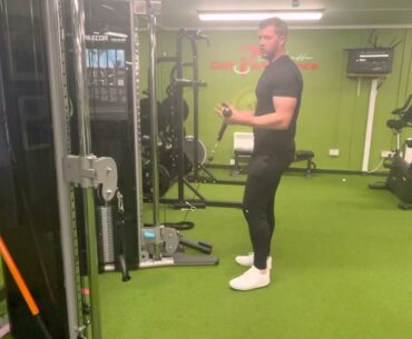 Bicep and tricep rope exercise