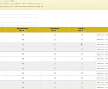 Advanced Scheduling - Scheduling Split Tee Times