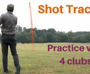 Kirk Junge. 4 Different clubs, with Shot tracer. Single - One Plane golf swing.