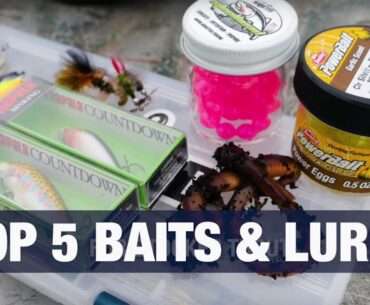 Top 5 Baits & Lures For Trout Fishing ANY Body Of Water. (Do You Agree?)