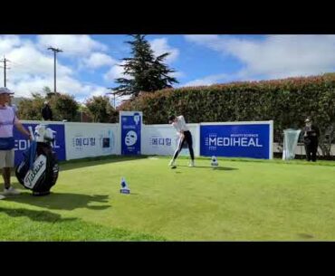 Klara Spilkova slow motion golf swing LPGA Mediheal