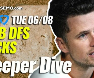 FANTASY BASEBALL DEEPER DIVE: MLB DFS PICKS FOR DRAFTKINGS + FANDUEL | TODAY TUESDAY 6/8