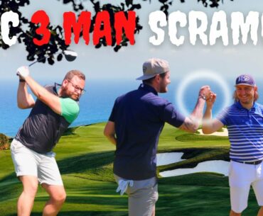 EPIC 3 MAN SCRAMBLE || -4 THRU 3 HOLES?!